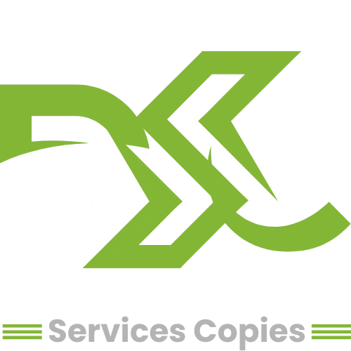 Logo Services Copies vert sur fond clair